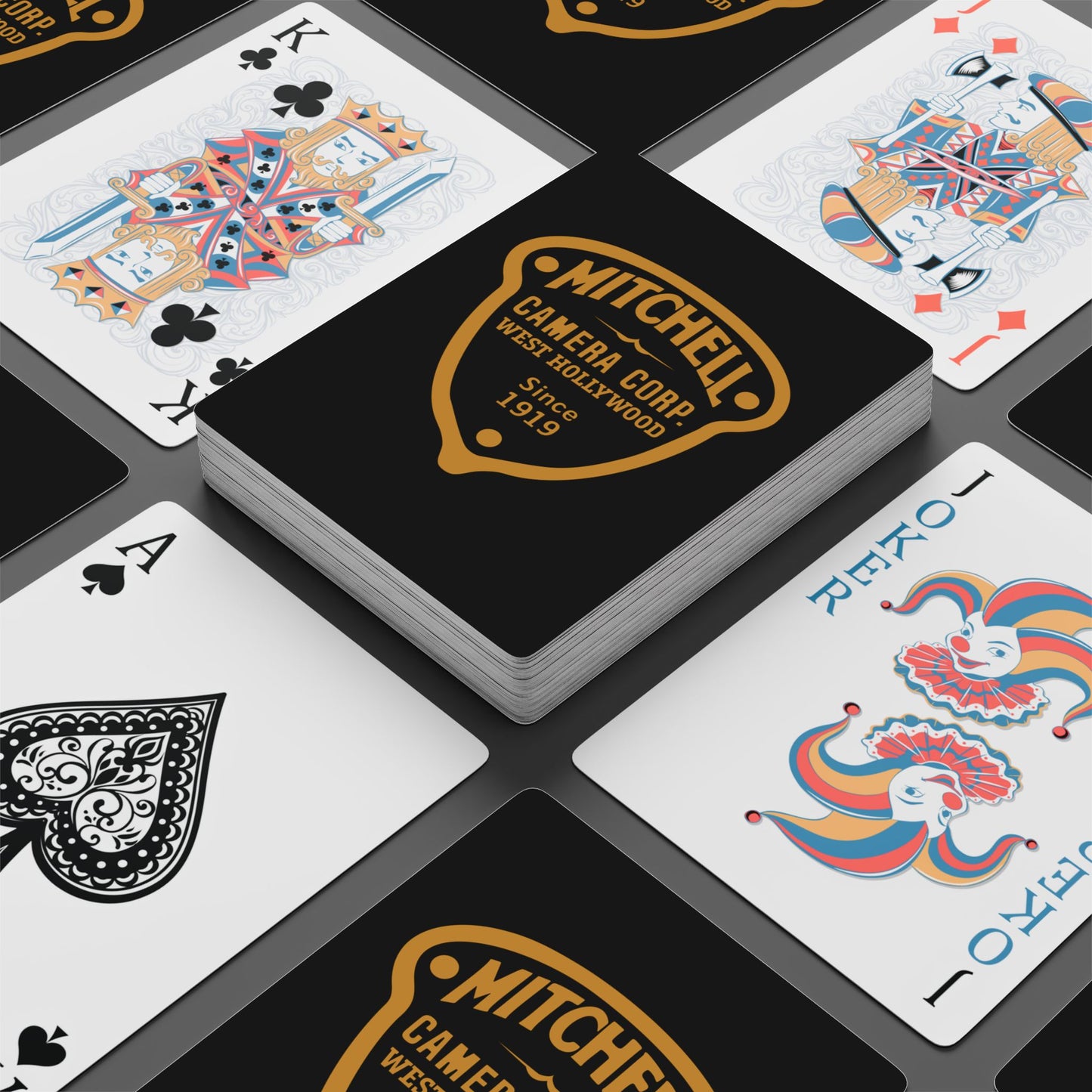 Mitchell Camera Corp Acorn Logo Playing Cards