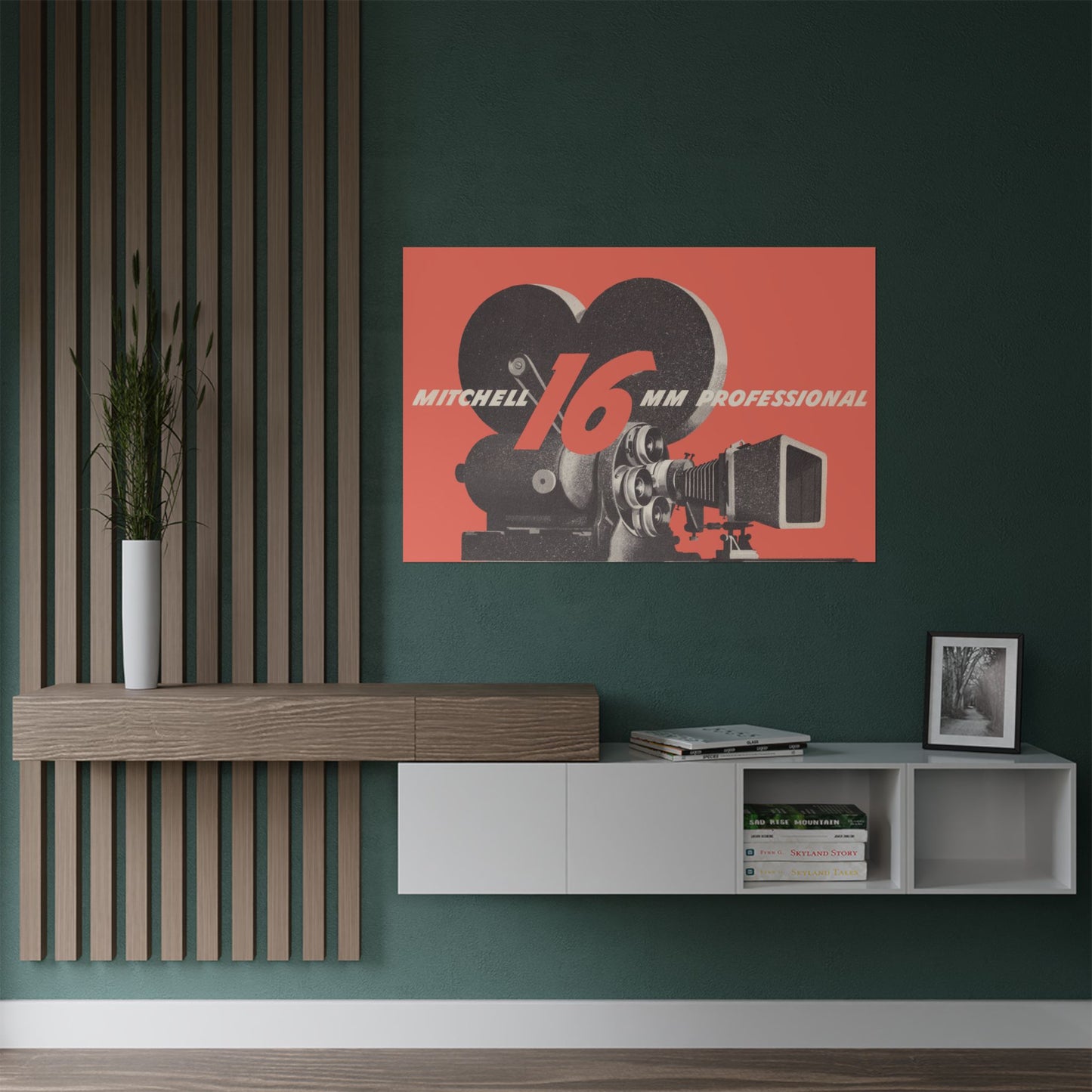 Mitchell 16mm Camera Satin Poster